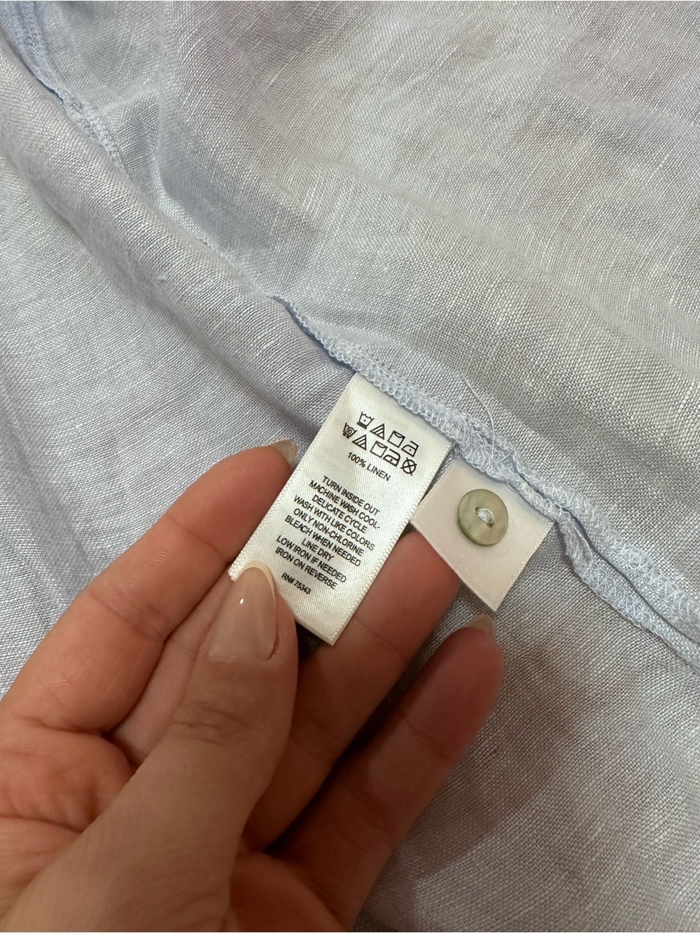 100% Linen 🦋 Tahari Buttoned Long Top - Picture 4 of 10
